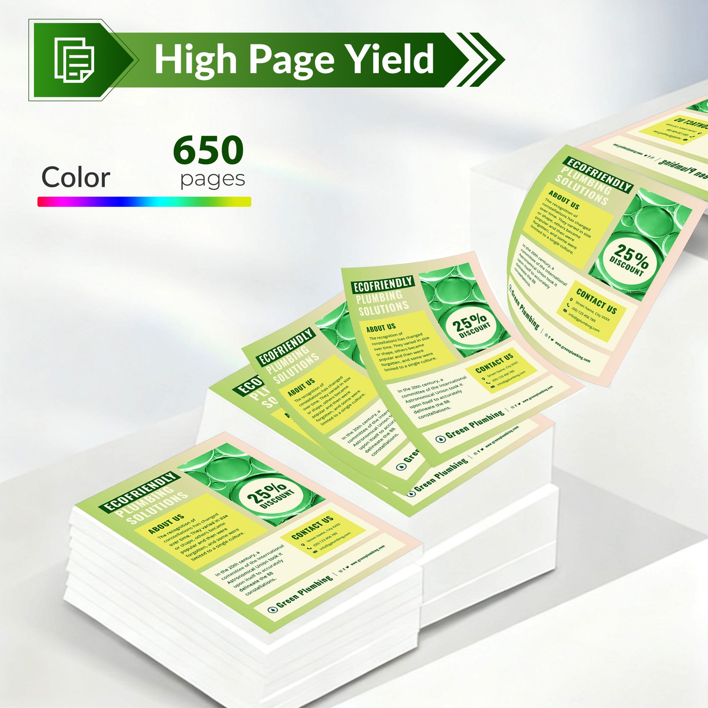 68XL Ink Cartridges Compatible with HP 68 Ink Cartridge Tri-Color 2 Pack for Envy 6120e 6152e 6155e 6552e 6555e 6558e Printer (2 Tri-Color)