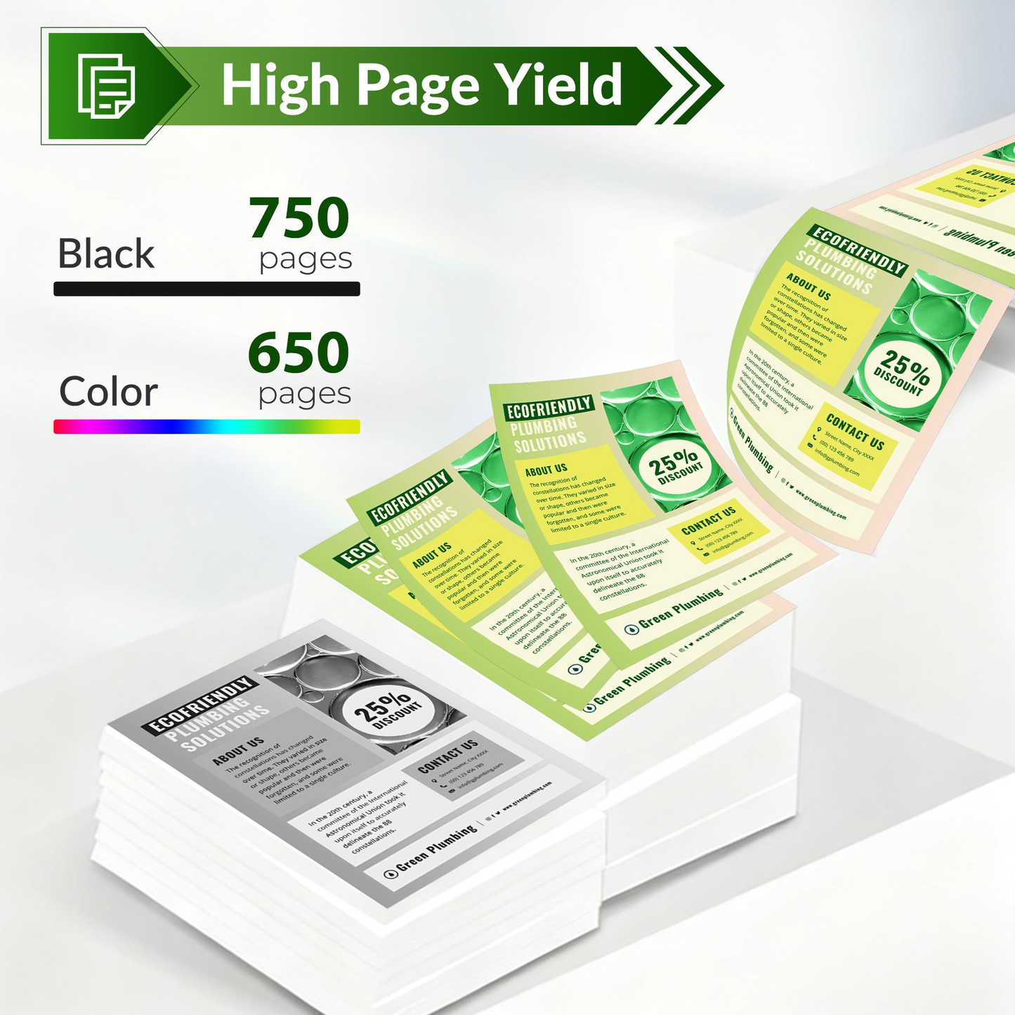 68 Ink cartridge Compatible for HP Ink 68 68e 68XL Ink Cartridge for Envy 6120e 6152e 6155e 6552e 6555e 6558e Printer (2 Black 1 Tri-color)