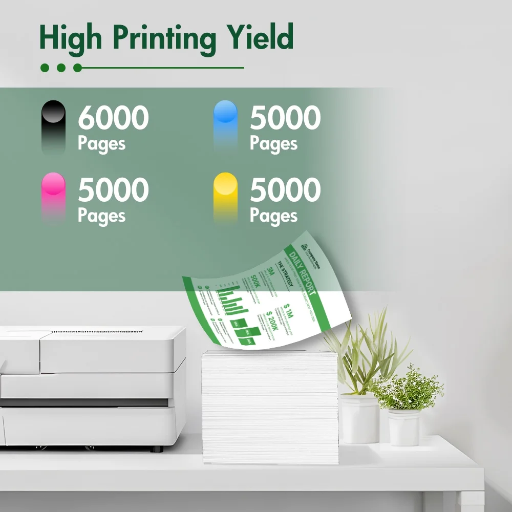 LC406XL Ink Cartridges Compatible for Brother LC406 XL Ink Cartridges Combo Pack LC 406XL for Brother MFC-J4335DW MFC-J4535DW MFC-J5855DW MFC-J6555DW MFC-6955DW Printer, 4 Pcs