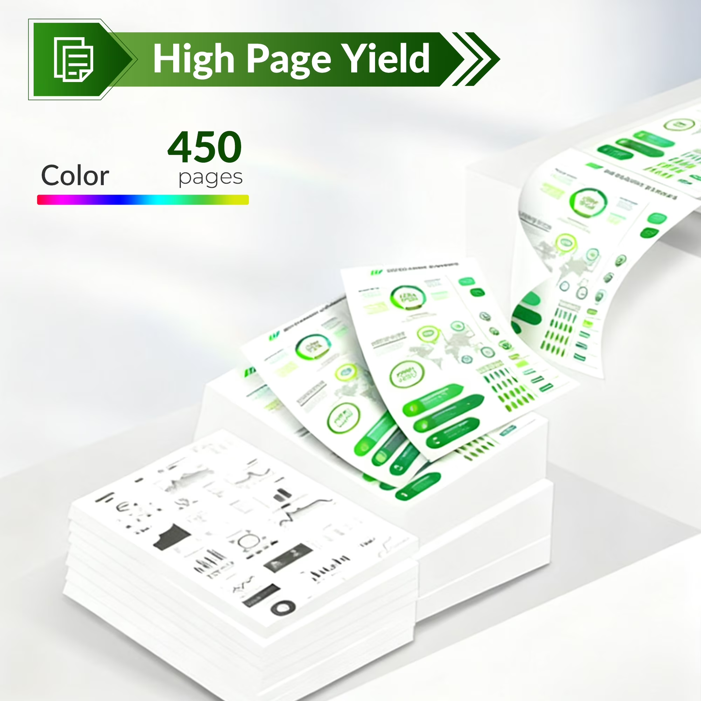 61XL Tri-color Ink Cartridges for Printer 61 Ink Cartridge Compatible for HP 61 Ink Cartridge Combo Pack Work with HP Envyw 4500 4501 Deskjet 2541 2-Pack