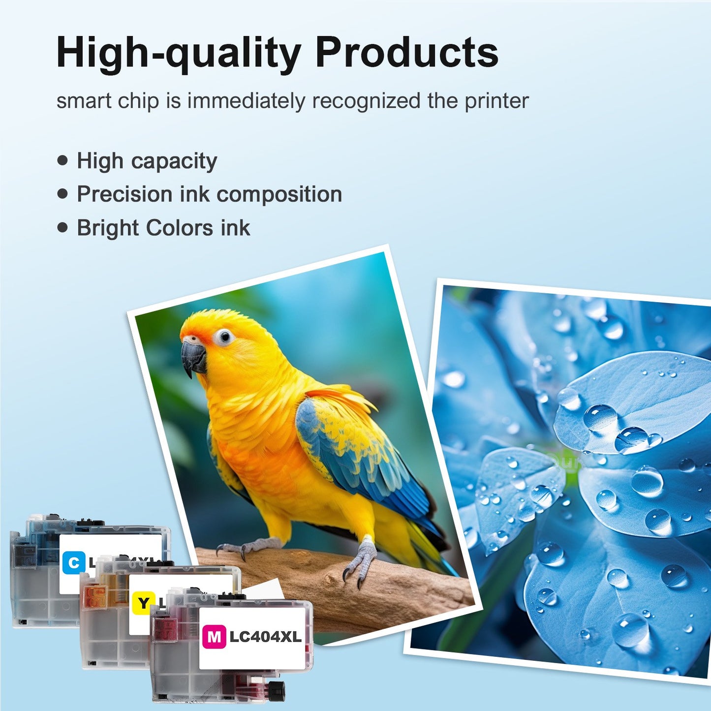 LC404XL LC404 MFC-J1205DW Ink Cartridges for Brother Printer 404XL LC 404 3-Pack High Yields for MFCJ1205W MFC J1205W XL MFC-J1215W (Cyan, Magenta, Yellow)