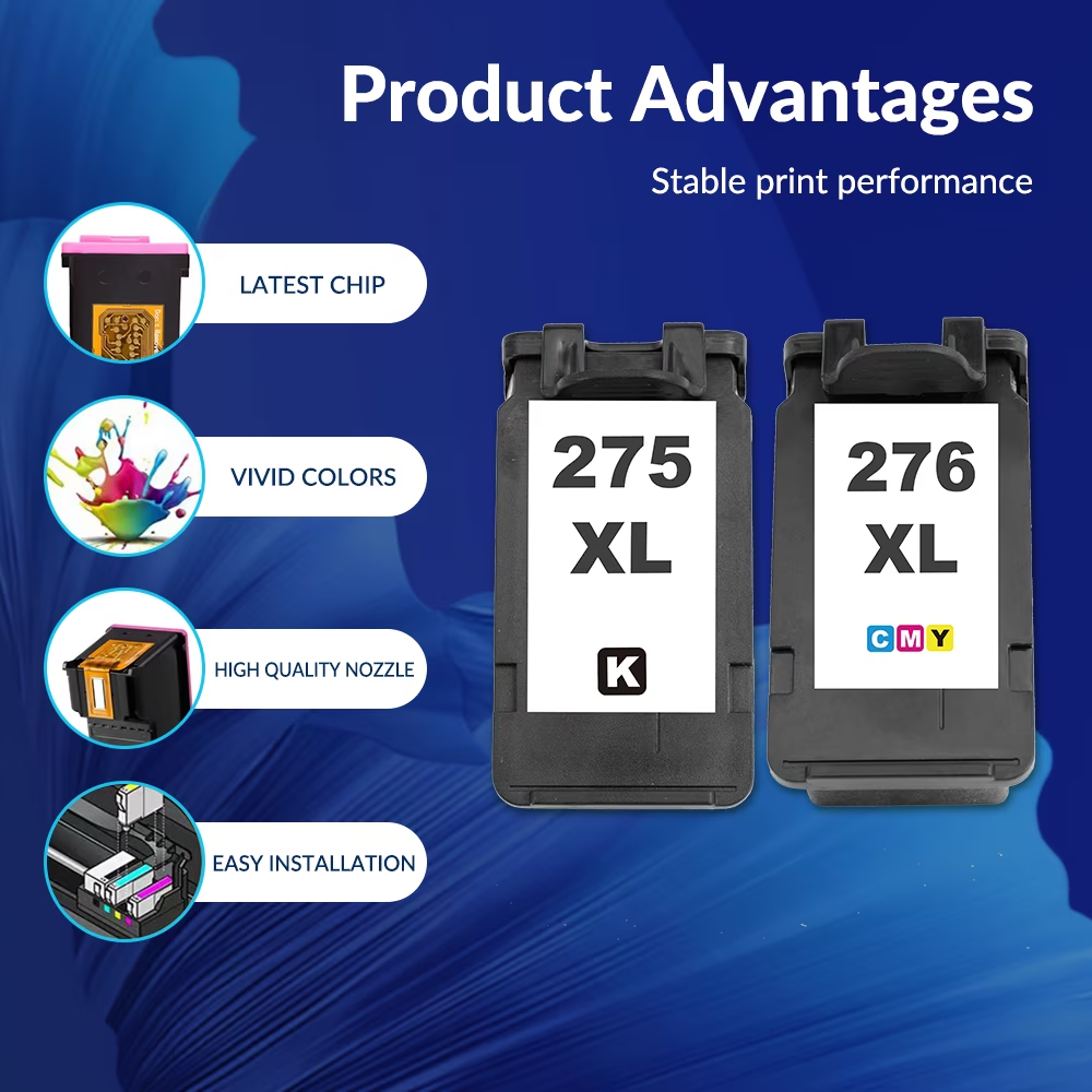 275XL Black Ink Cartridge Compatible for Canon 275XL PG-275 Ink Cartridge for Pixma TS3522 TS3520 TS3500 TR4722 TR4720 TR4700 (1-Pack)