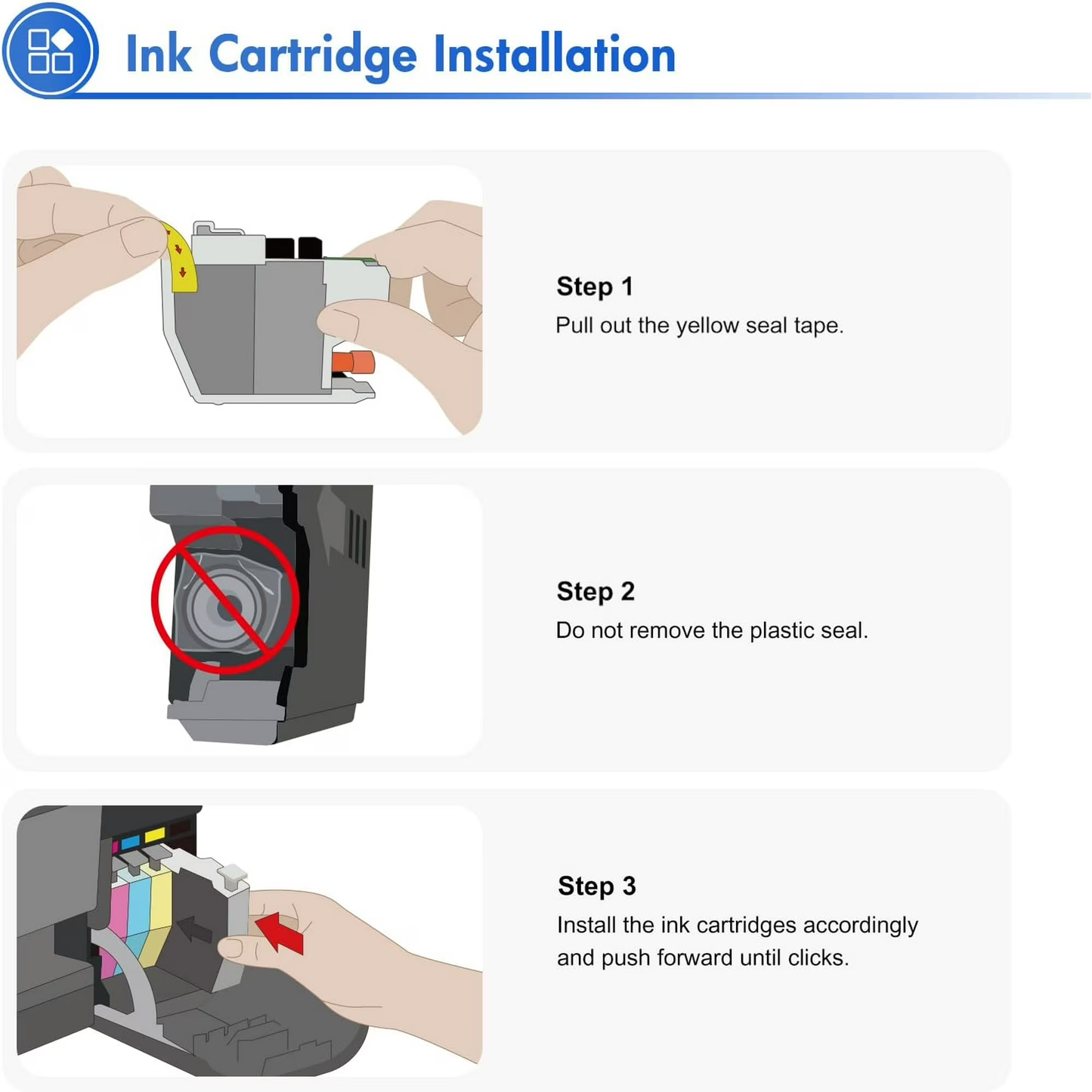 LC401 Ink Cartridge for Brother LC401 LC401XL Ink for Brother MFC-J1010DW MFC-J1012DW MFC-J1170DW Printer (Black Cyan Magenta Yellow, 4 Pack) | LC401 XL High Yield Ink