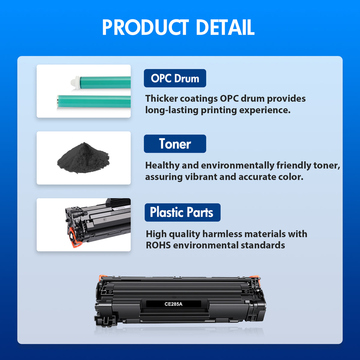 85A Toner Cartridge Black Compatible for HP 85A CE285A (CE285D) 285A Laserjet Pro P1102w M1212nf MFP P1102 P1102whp M1217nfw M1132 1102w M1212 M1217 Printer Ink (Black, 2-Pack, CE285AT1)