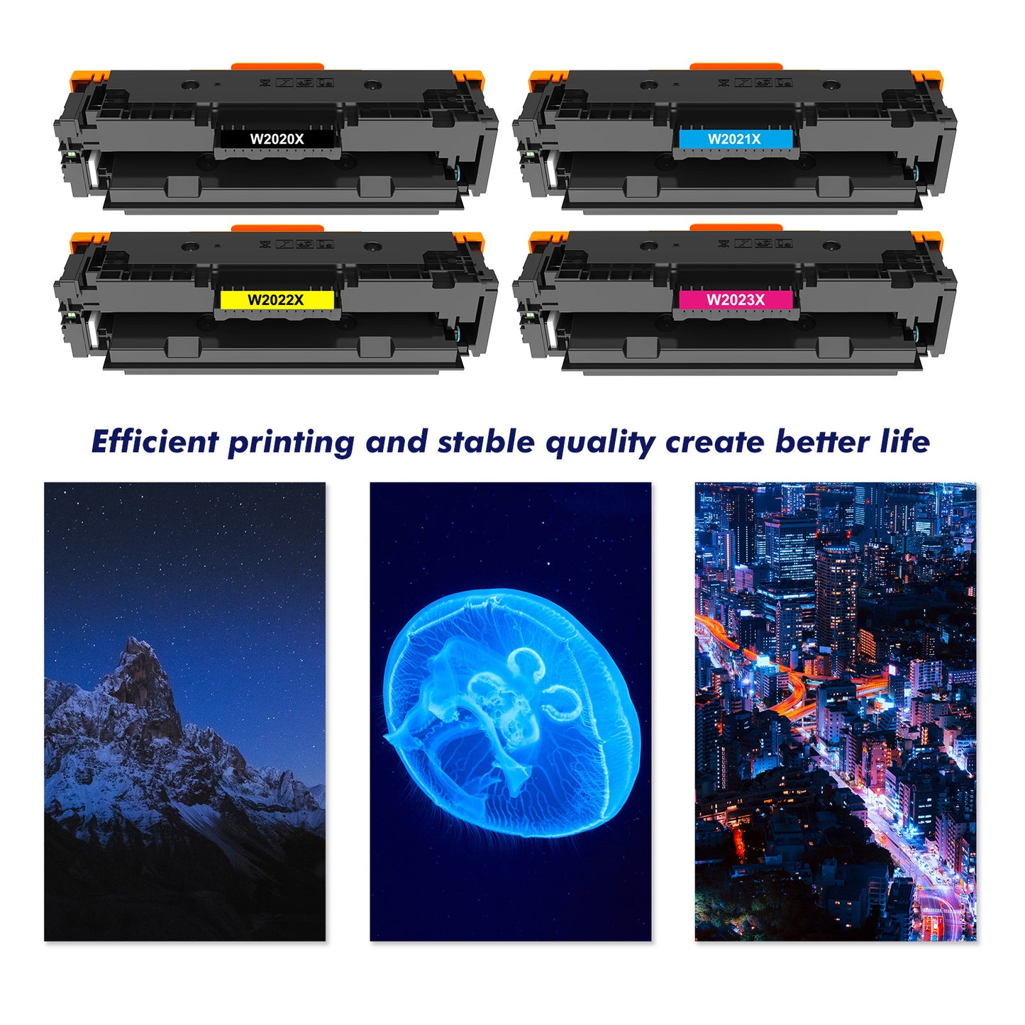 414X Toner Cartridges 4-Pack High Yield with Chip Compatible for 414X 414A Color LaserJet Pro MFP M479 M479fdw M479fdn M454 M454dn M454dw Enterprise MFP M480f (Black, Cyan, Magenta, Yellow)