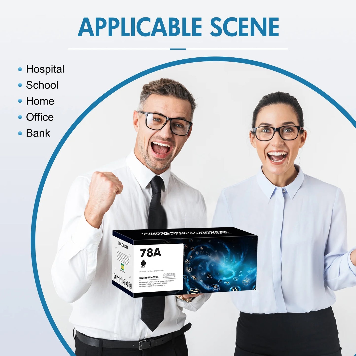78a Toner Cartridge Compatible for HP 78A CE278A 278A 1606dn Laserjet M1536dnf MFP 1536dnf Pro P1606 P1566 P1560 M1536 Print Ink (Black | 2-Pack CE278D)