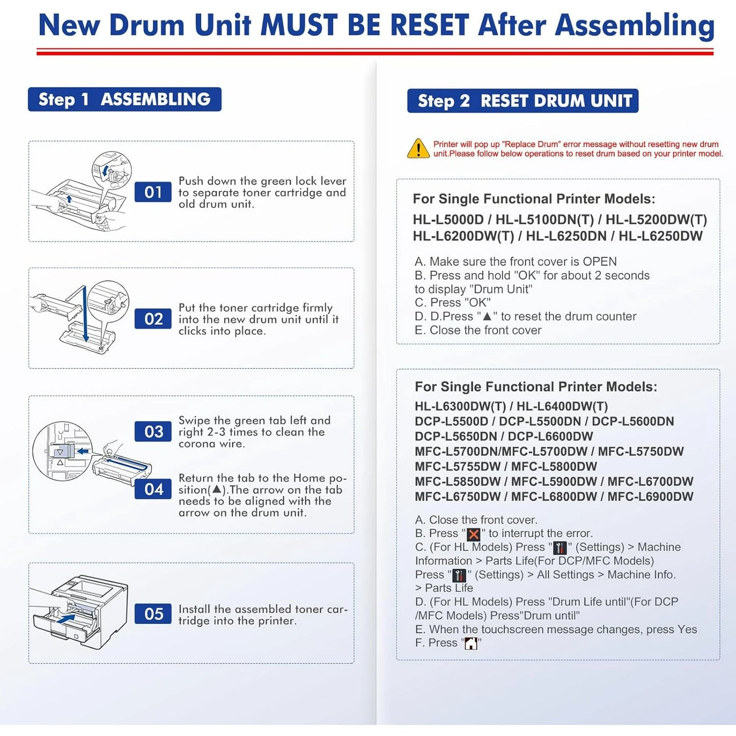 Colorich Compatible Drum Unit for Brother DR820 DR-820 DR 820 HL-L6200DW MFC-L5850DW MFC-L5900DW MFC-L6700DW MFC-L5800DW HLL6200DW HL-L5200DW HLL5100DN Printer (Black, 1-Pack)