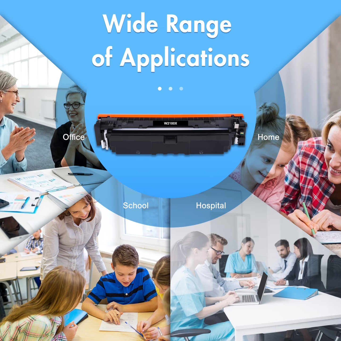 Compatible for 210X Toner Cartridges High Yield with Chip 210A Toner Color Laserjet Pro MFP 4301fdw 4301fdn Pro 4201dw 4201dn Series Printer W2100X W2100A Ink (BK/C/M/Y 4 Pack)