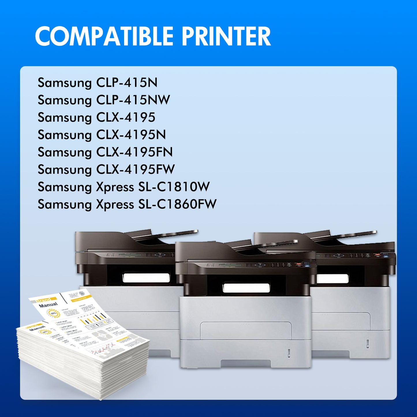 115L MLT-D115L D115L 2-Pack Toner Cartridge Compatible for Samsung Xpress 115L SL-M2830DW SL-M2880FW SL-M2670 SL-M2620 SL-2620ND SL-2820DW SL-2820ND M2670FN M2670N M2870FD M2870FW
