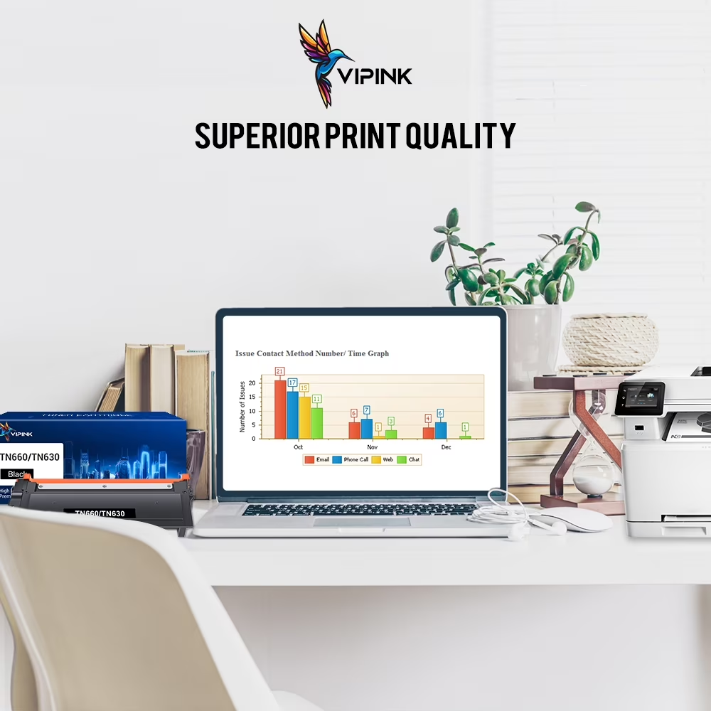 VIPink TN660 TN630 Toner Cartridge Compatible for Brother TN-660 TN660 TN 660 630 TN-630 HL-L2300D HL-L2360DW HL-L2320D HL-L2380DW DCP-L2520DW DCP-L2540DW MFC-L2720DW Printer Ink (Black, 1-Pack)
