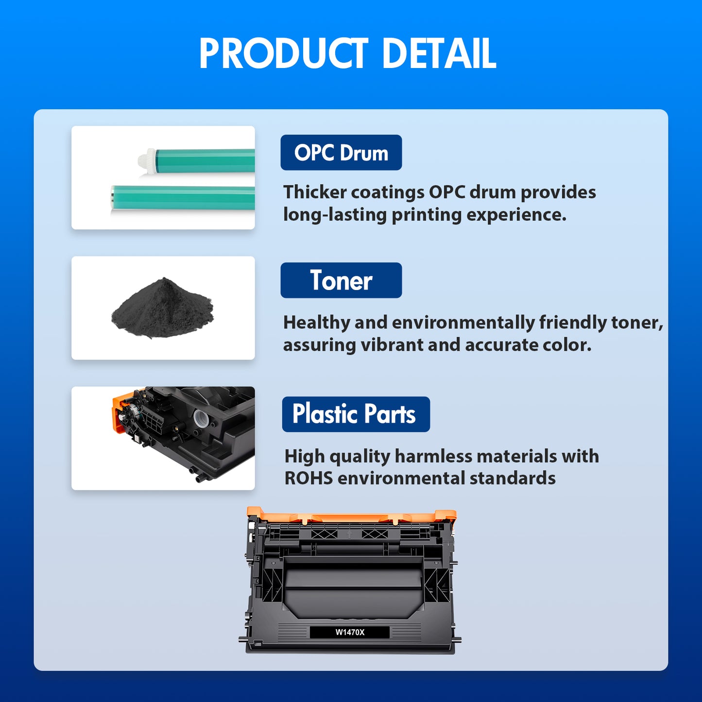 Black 147X Toner Cartridge With Chip Compatible for HP 147A 147X W1470A W1470X LaserJet MFP M634h M635fht M635h M636fh Enterprise M611dn M611x M612dn M612x M611 M612 Printer Ink (2-Pack)