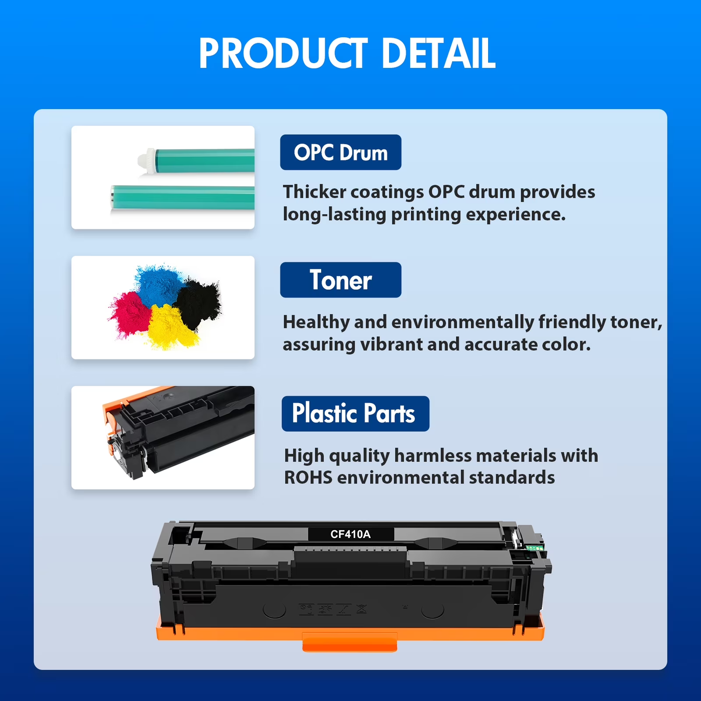 VIPink 410A Toner Cartridges Compatible for HP 410A 410X CF410A CF410X M477fnw Color Laserjet MFP M477fdw M477fdn M452dn M452nw M477 M452 M377 Printer Ink, Pack of 4