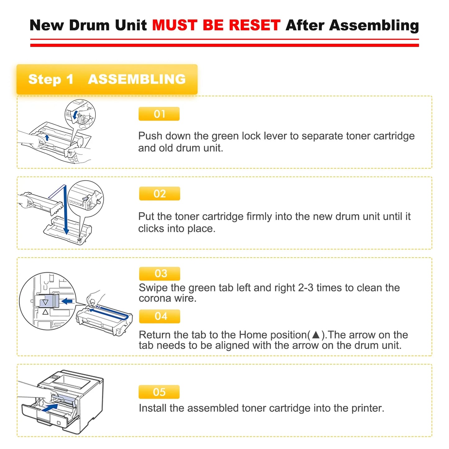 DR820 Brother Drum Replacement for Brother DR-820 Drum Unit Black for Brother HL-L6200dw MFC-L5850DW HL-L6200DW HLL6200DW L6200DW MFC-L5900DW MFC-L5700DW HL-L5200DW L5200DWT Printer Drum Unit 2-PACK