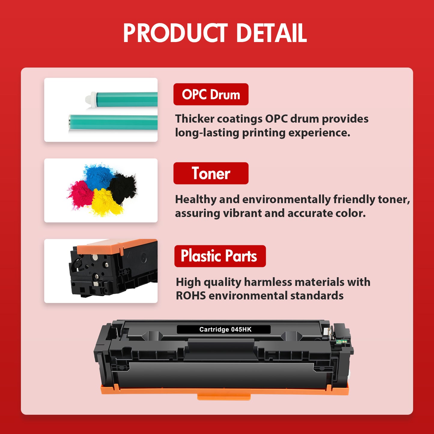 Cartridge 045 045H Compatible CRG 045 045H Toner Cartridge Replacement for Canon 045 045H MF634Cdw Toner for Canon Color ImageCLASS MF634Cdw MF632Cdw LBP612Cdw MF632 LBP612 Ink Printer * 4 PACK