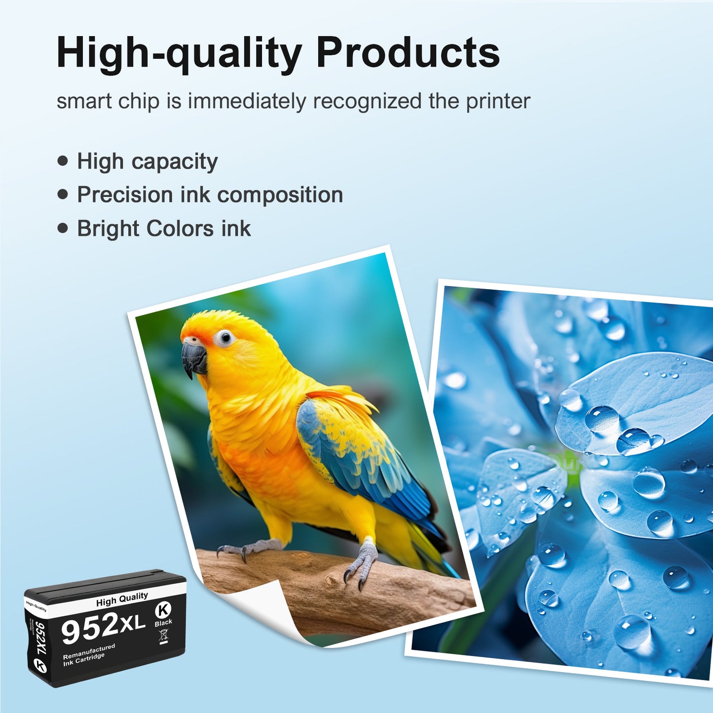 952 952XL Ink Cartridges Compatible for HP 952XL 952 2 Pack for OfficeJet Pro 8710 7740 8720 8210 8715 8702 7720 8730 8740 8216 8725 8700 (2 x Black)