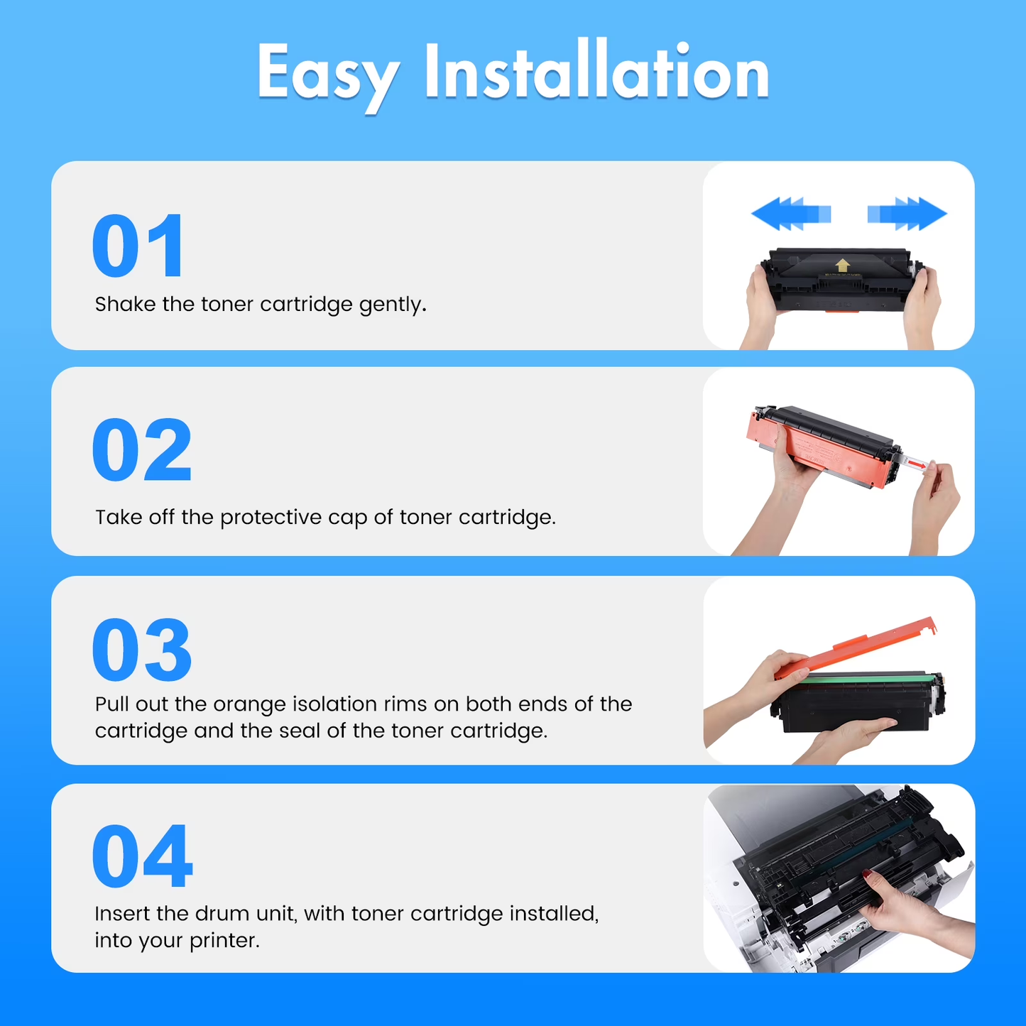 218A Toner Cartridges 4 Pack 3301fdw with chip Compatible for 218A 218X 218 Color MFP 3301fdw 3201dw 3301sdw 3301cdw Laserjet Printer Ink Set W2180A W2180X (Black Cyan Yellow Magenta)