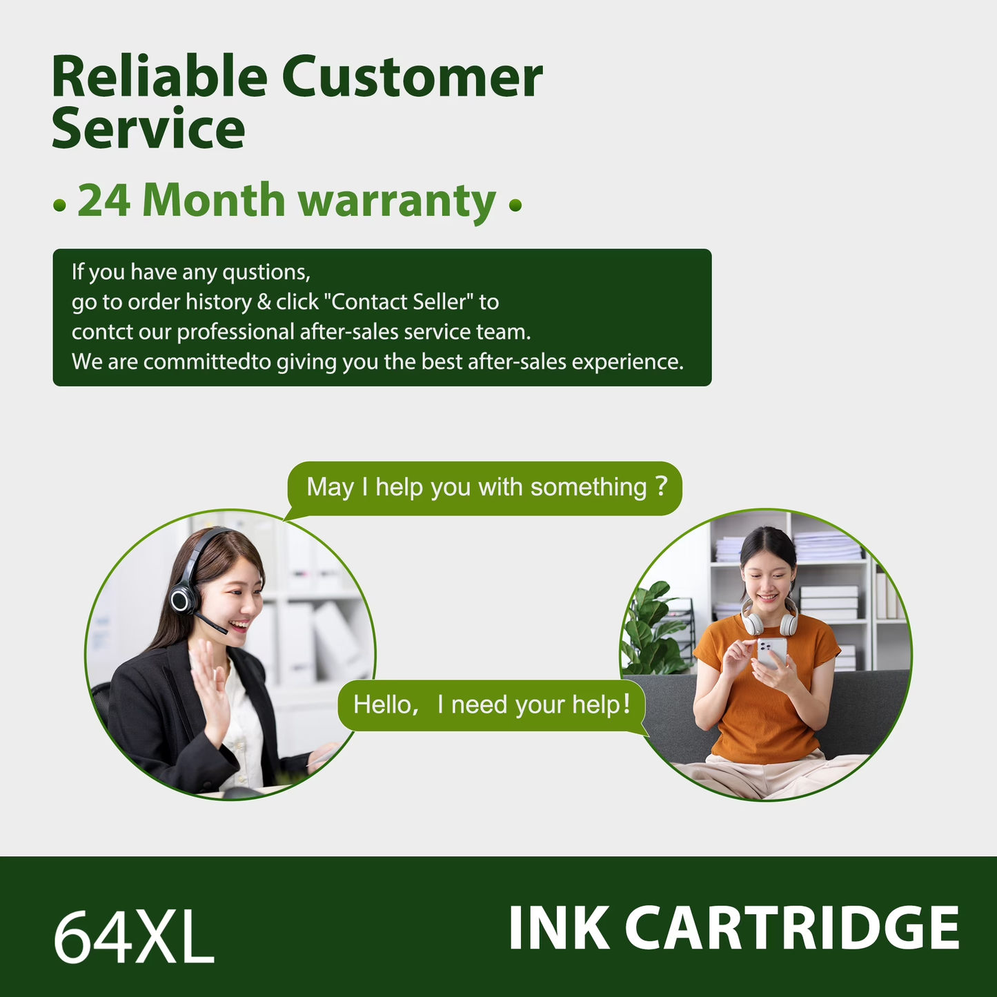 62XL Ink Cartridge Compatible for 62 XL Ink for Envy 5660 7645 7640 5740 OfficeJet 250 Printer Ink 62 (2 Tri-color)