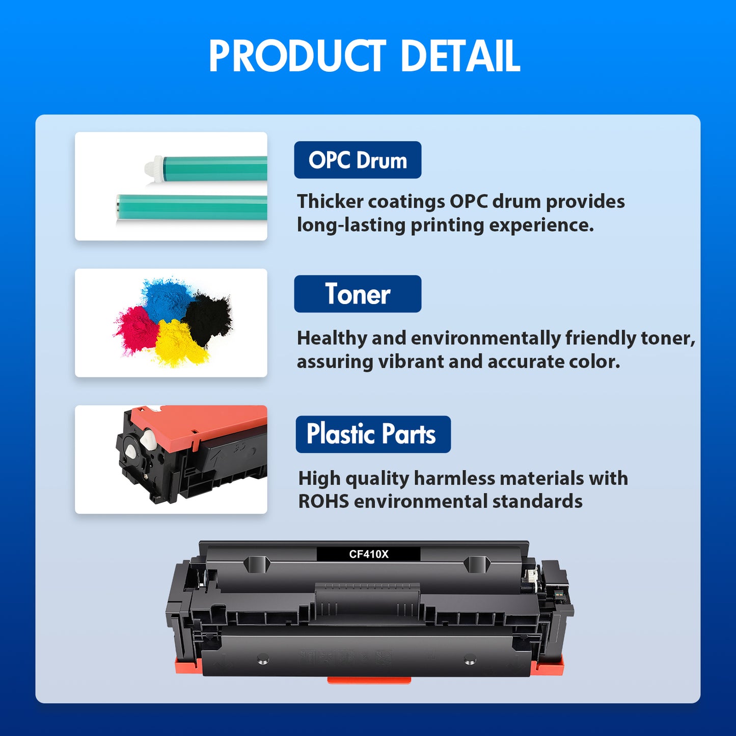 410X Toner Cartridges Compatible for HP 410X CF410X 410A with M452dn M452nw M452dw Color Laserjet Pro MFP M477fnw M477fdn M477fdw M377dw M477 M452 Printer Ink (1 Pack)