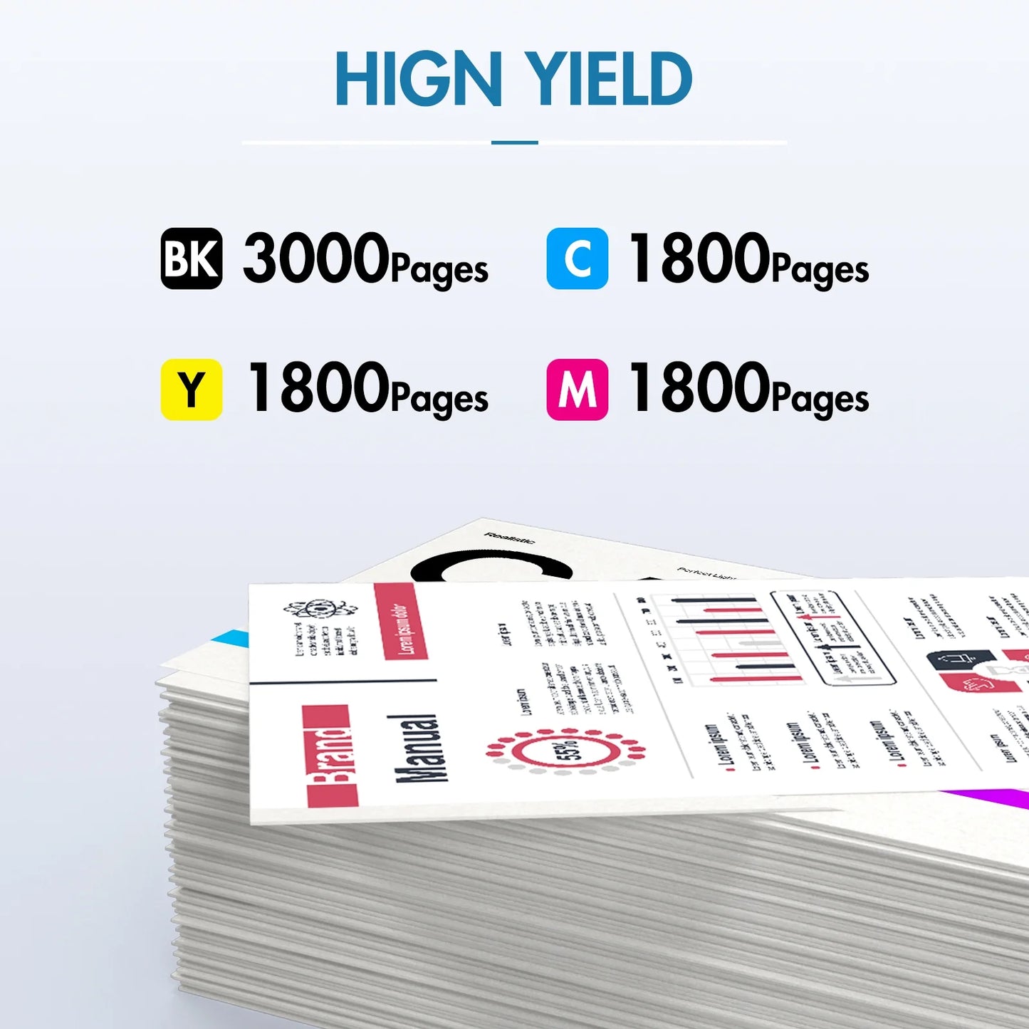 TN431 High Yied Toner Cartridge Compatible for Brother TN431 TN433 TN436 HL-L8360CDW MFC-L8900CDW HL-L8260CDW L8360CDWT MFC-L8610CDW Printer Ink (KCMY, 4-Pack)