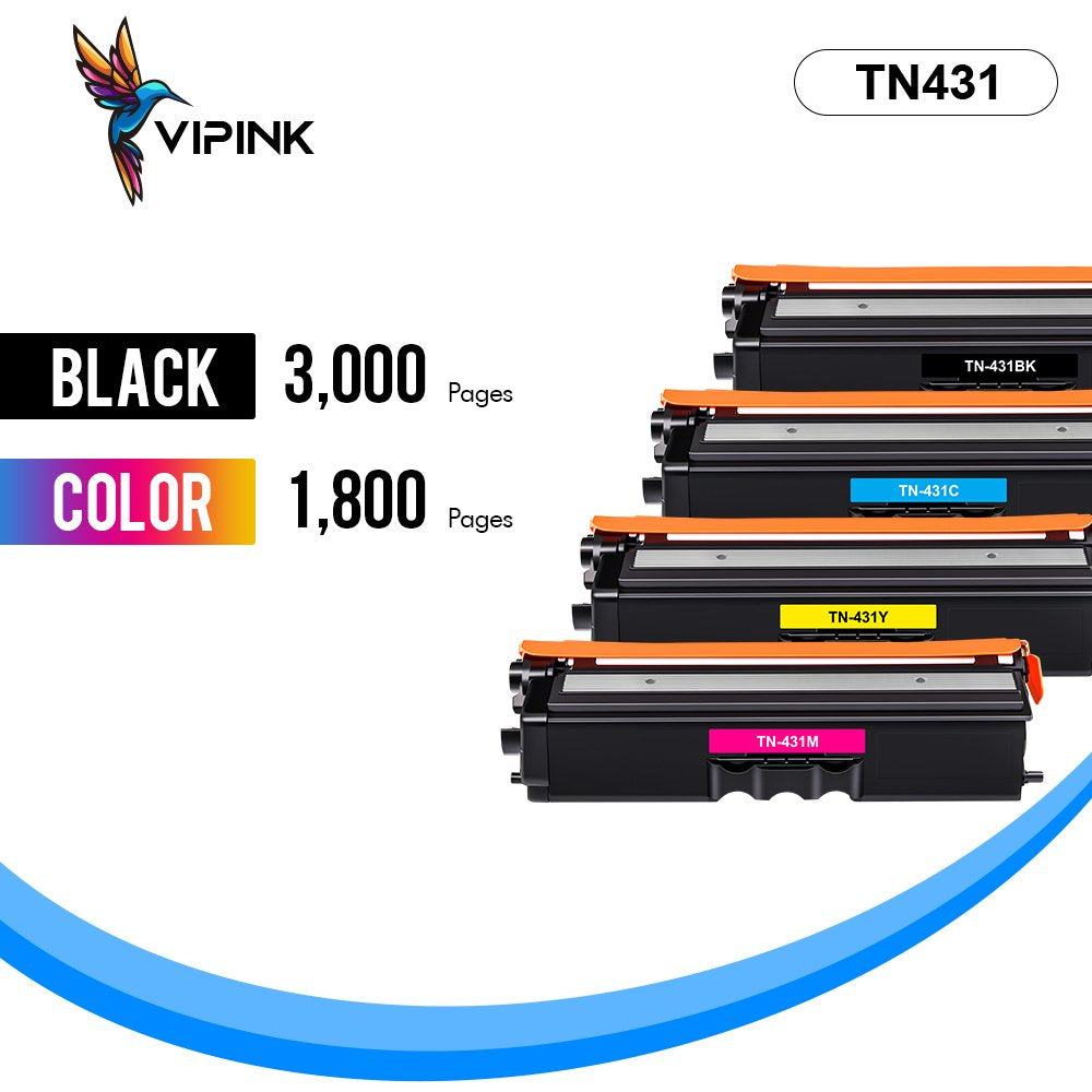 TN431 Toner Cartridge Compatible for Brother TN 431 TN433 TN436 TN431BK TN431C TN431M TN431Y HL-L8360CDW MFC-L8900CDW HL-L8260CDW L8360CDWT MFC-L8610CDW Printer(Black Cyan Magenta Yellow, 4-Pack)