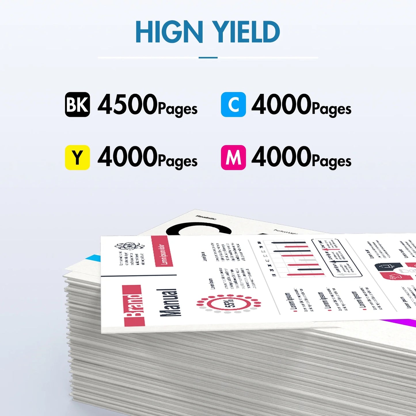 TN433 Toner Cartridge High Yield Compatible for Brother TN433 TN436 TN431 MFC-L8900CDW for Brother HL-L8360CDW MFC-L8610CDW HL-8260CDW L8360CDWT Printer (Black Cyan Yellow Magenta, 4-Pack)