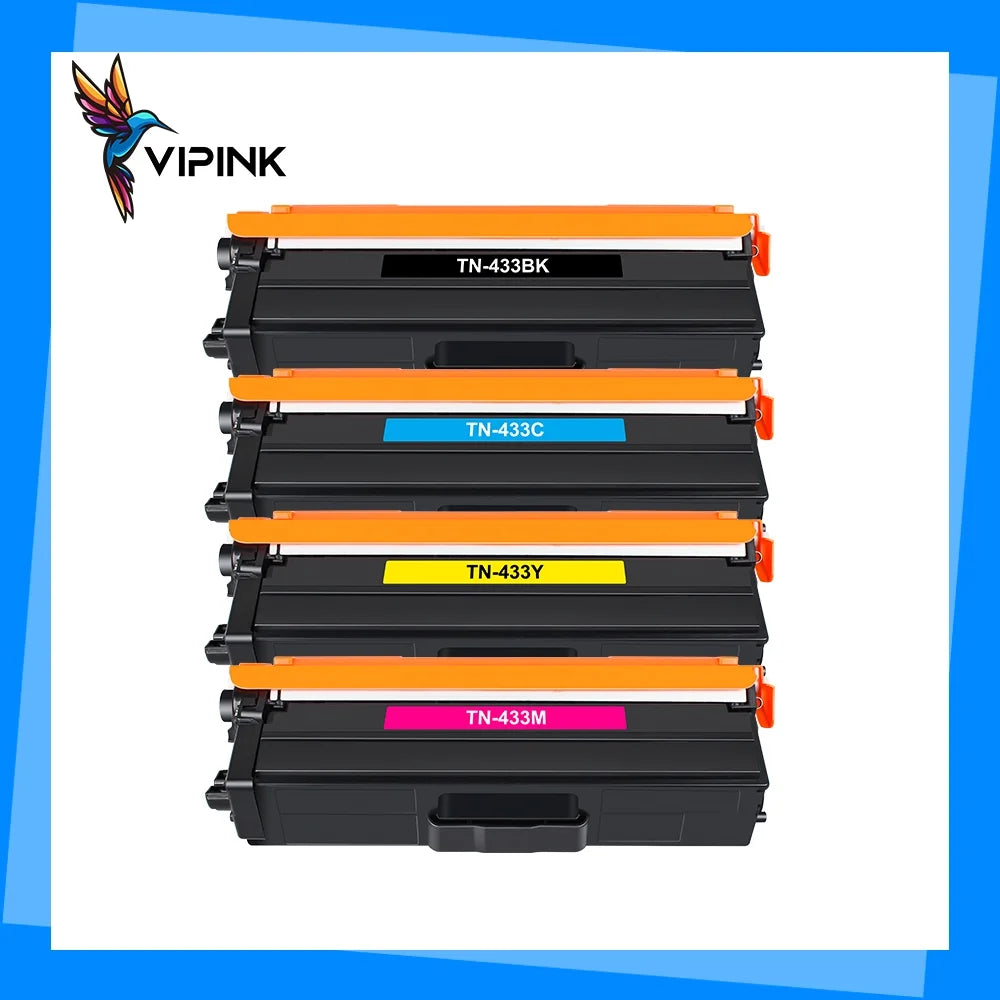 TN433 Toner Cartridge Compatible for Brother TN-433 TN431 TN436 TN433BK TN431BK TN 433 Brother HL-L8360CDW MFC-L8900CDW HL-L8260CDW L8360CDWT MFC-L8610CDW Printer Ink (KCMY, 4-Pack)