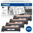 TN660 TN630 Toner Cartridge Compatible for Brother TN-660 TN 660 630 MFC-L2700DW HL-L2300D HL-L2320D HL-L2340DW DCP-L2540DW DCP-L2520DW MFC-L2740DW DCP-L2680DW L8640DW Printer (4-Pack, Black)