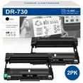 DR730 Drum Unit Compatible for Brother DR-730 Work for MFC-L2710DW DCP-L2550DW HL-L2350DW MFC-L2750dw HL-L2370dw Pritner (Black, 2-Pack)