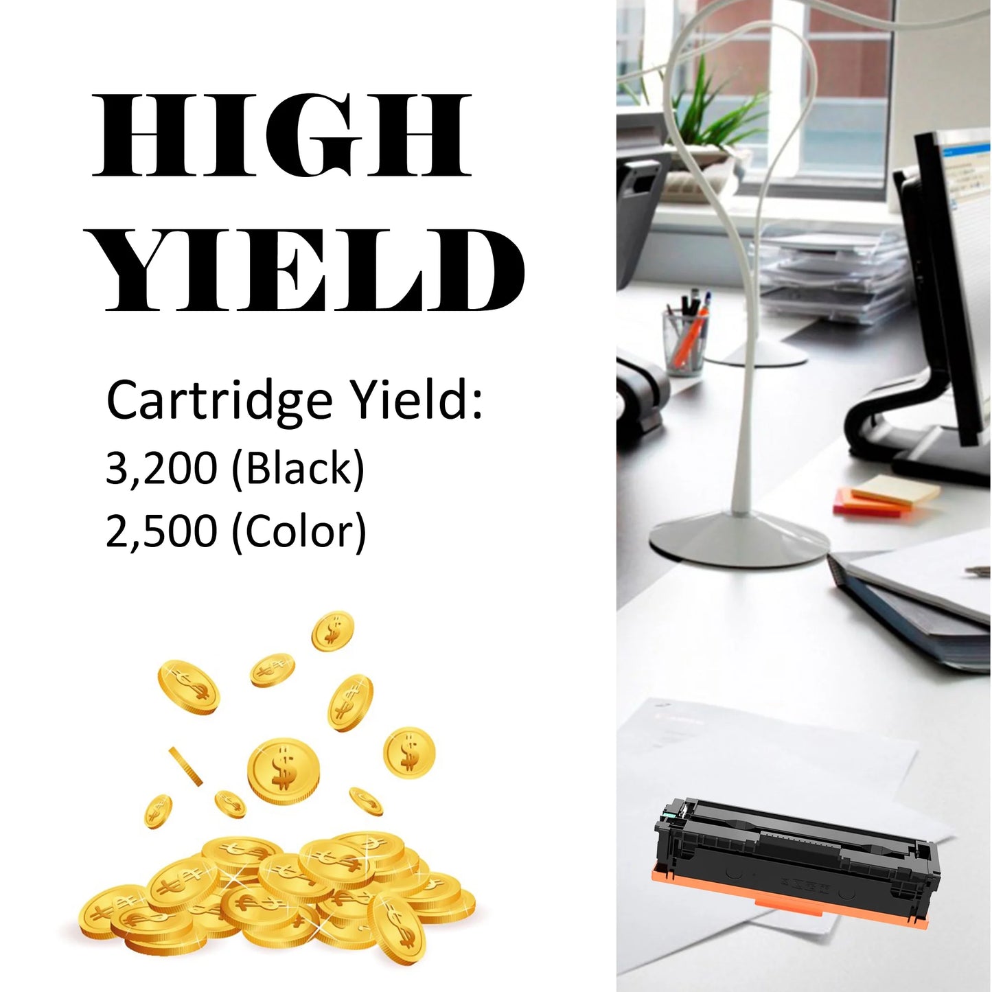 Colorich 202A Black Toner Cartridge Replacement Compatible for HP 202A Toner CF500A for Color Pro MFP M281fdw M254dw M281cdw M254nw M281fdn M254 M281 Printer (2-Pack)