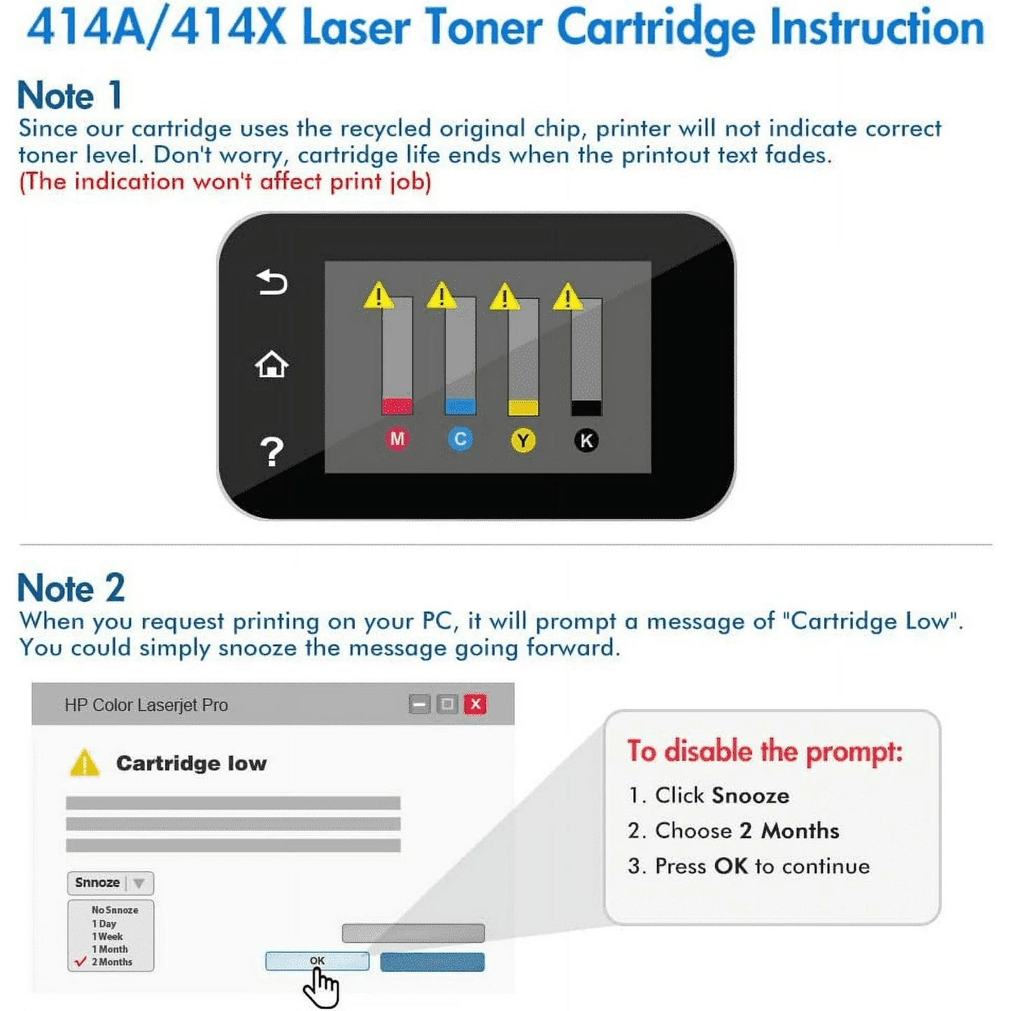 414X Toner Cartridge (with Chip) Compatible for HP 414X 414A 414 W2020X Color Laserjet Pro MFP M479fdw M454dw M479fdn M479dw M454dn M479 M454 M455 M480 Series Printer Ink (Black Cyan Magenta Yellow)