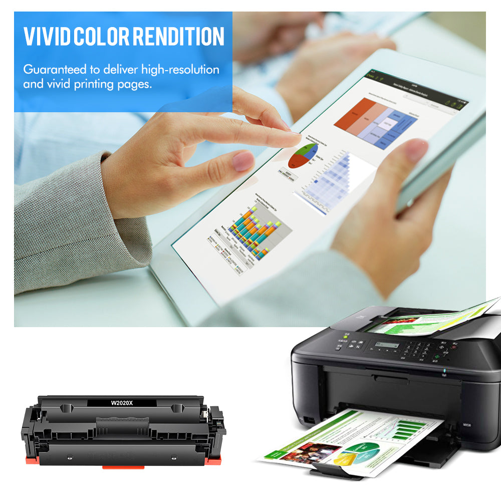414X Toner Cartridge (with Chip) Compatible for HP 414X 414A 414 W2020X Color Laserjet Pro MFP M479fdw M454dw M479fdn M479dw M454dn M479 M454 M455 M480 Series Printer Ink (Black Cyan Magenta Yellow)