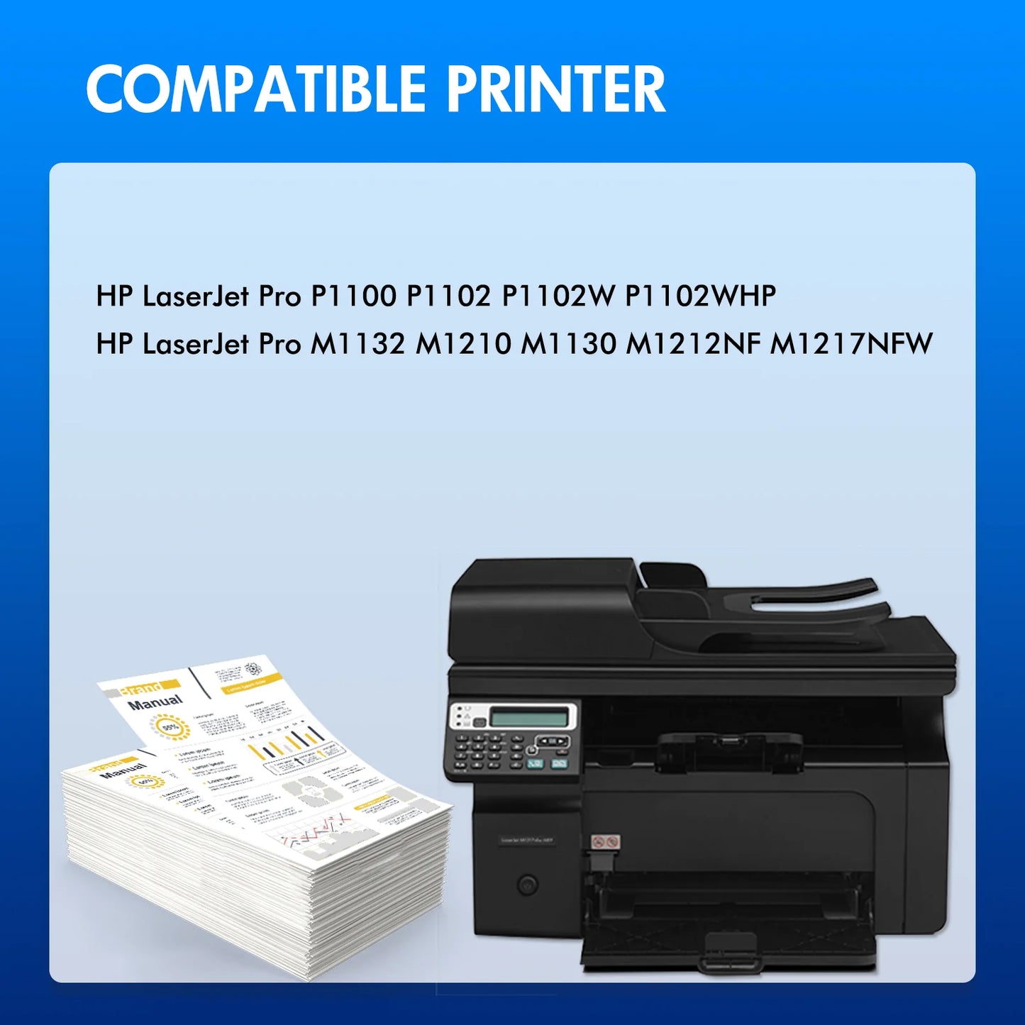 85AJ 85A CE285A High Yield Jumbo Toner Cartridge Compatible for HP 85A CE285A  Laserjet Pro P1102w P1100 P1102whp M1212nf M1217nfw Printer Ink (2-Pack, Black)