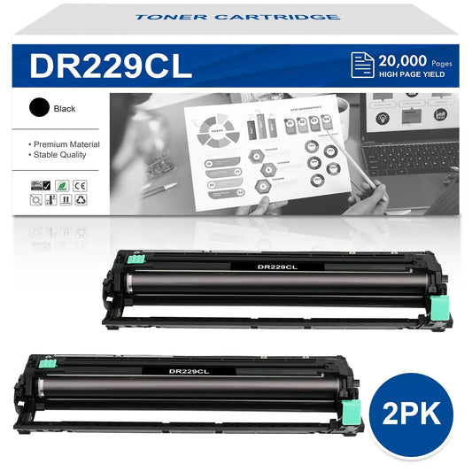 DR229CL Drum Replacement DR-229 Drum Unit Compatible for Brother DR229 DR-229 Work with MFC-L3720CDW MFC-L3780CDW HL-L3220CDW HL-L3300CDW HL-L3295CDW Printer (2-Pack, NOT Toner)