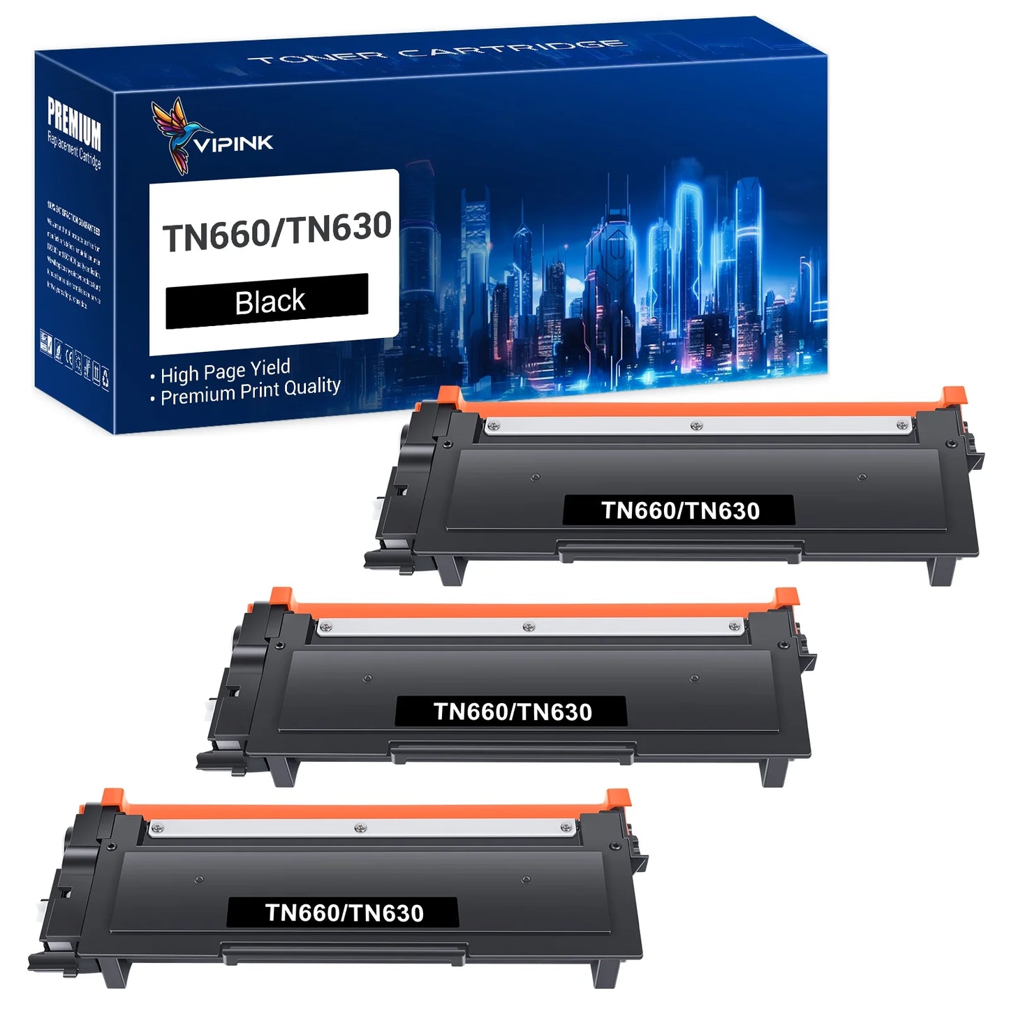 TN660 TN630 Toner Cartridge Compatible for Brother TN-660 TN660 TN630 TN-630 Use with HL-L2300D HL-L2380DW HL-L2320D HL-L2340DW MFC-L2700DW MFC-L2740DW DCP-L2540DW Printer (Black, 3-Pack)