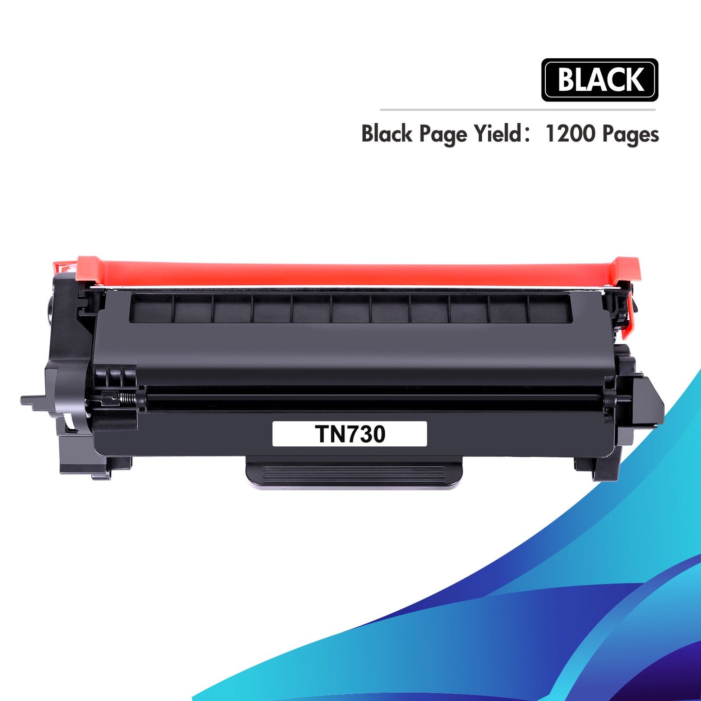 2-Pack TN730 Toner Cartridge Compatible for Brother TN-730 TN760 TN-760 HL-L2350DW DCP-L2550DW MFC-L2710DW MFC-L2730DW HL-L2370DW HL-L2395DW Printer Ink Black