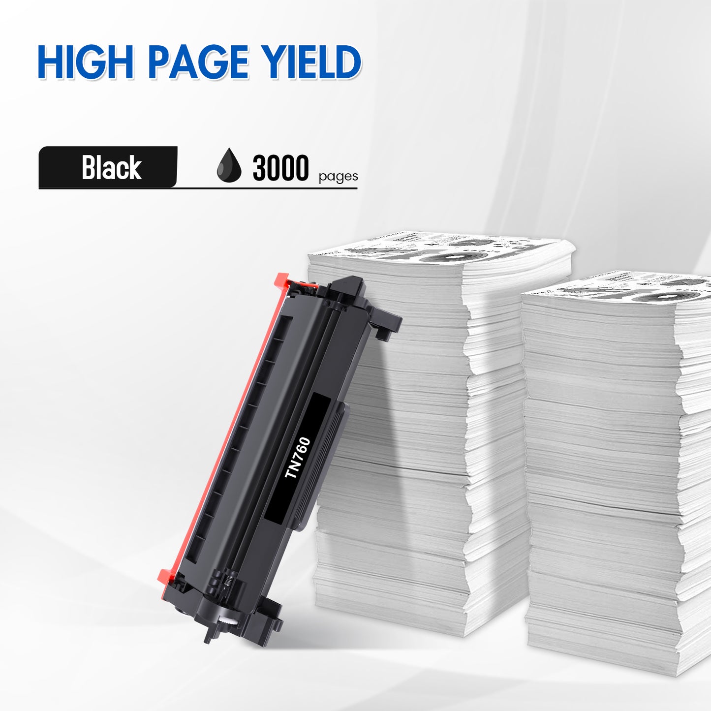 TN760 TN730 Toner Cartridge Compatible for Brother TN-760 TN760 TN 730 DCP-L2550DW HL-L2350DW HL-L2395DW HL-L2390DW HL-L2370DW MFC-L2690DW MFC-L2717D MFC-L2750DW Printer Ink (Black, 3-Pack)