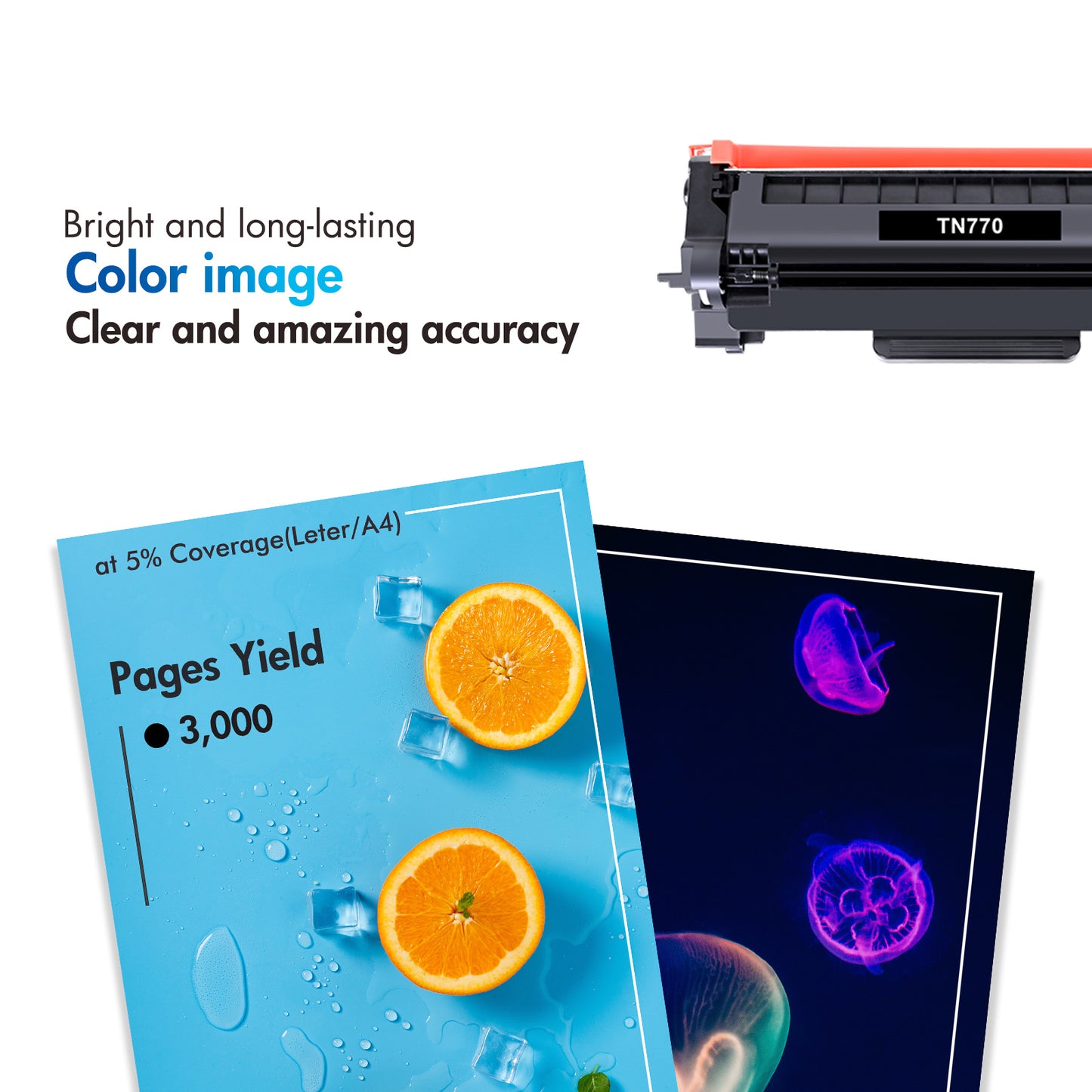 TN770 Toner Cartridge High Yield Compatible for Brother TN-770 TN 770 MFC-L2750DW MFC-L2750DWXL HL-L2370DW HL-L2370DWXL Printer (Black, 2-Pack)