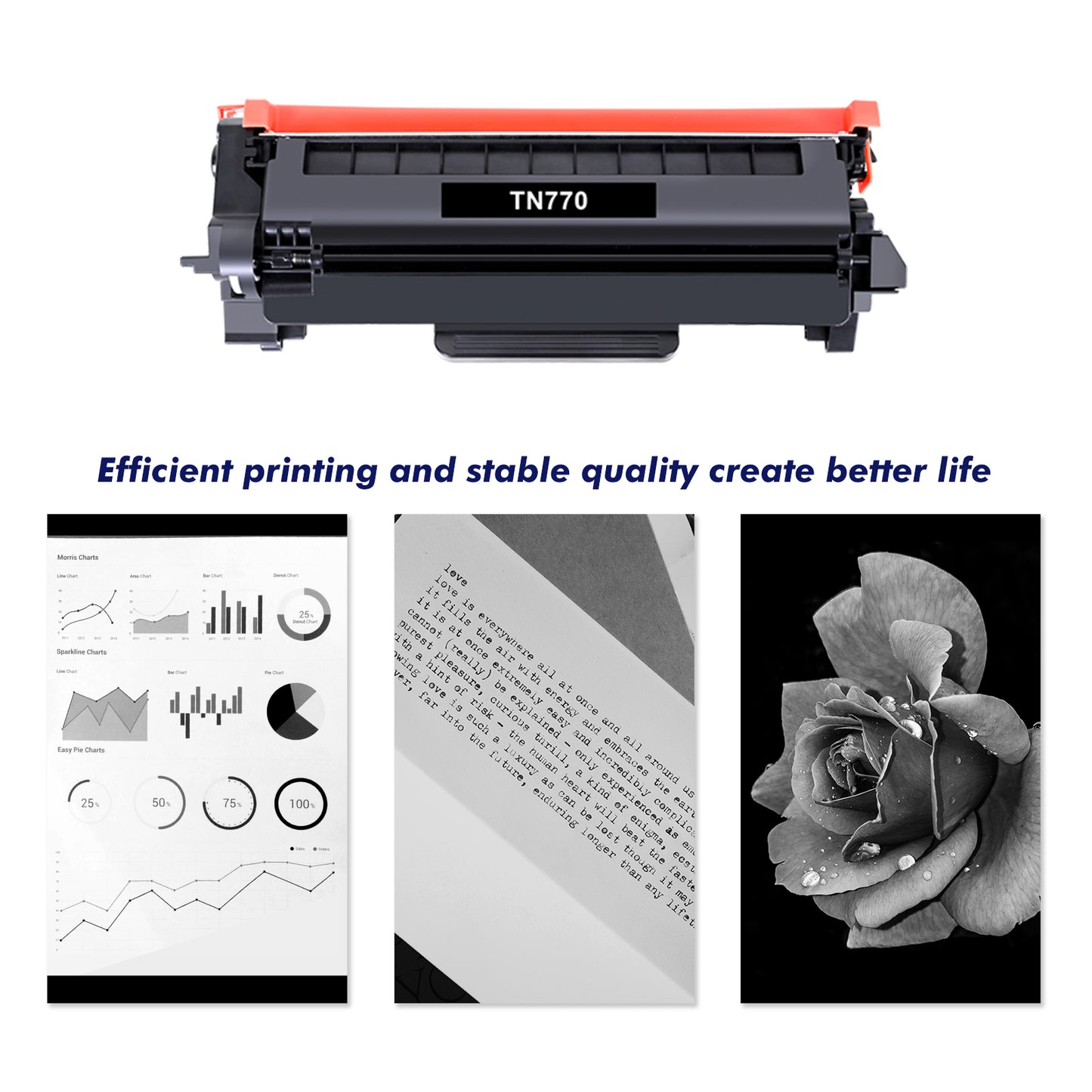 TN770 Toner Cartridge High Yield Compatible for Brother TN-770 TN 770 MFC-L2750DW MFC-L2750DWXL HL-L2370DW HL-L2370DWXL Printer (Black, 2-Pack)