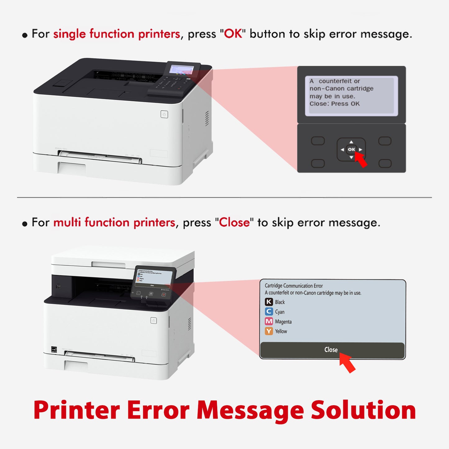 VIPINK Compatible for Canon 067 067H CRG-067 Toner Cartidge Canon ImageCLASS MF656Cdw LBP632Cdw MF653Cdw LBP633Cdw MF654Cdw MF650 LBP630 Series Printer 4-Pack (Black Cyan Yellow Magenta)