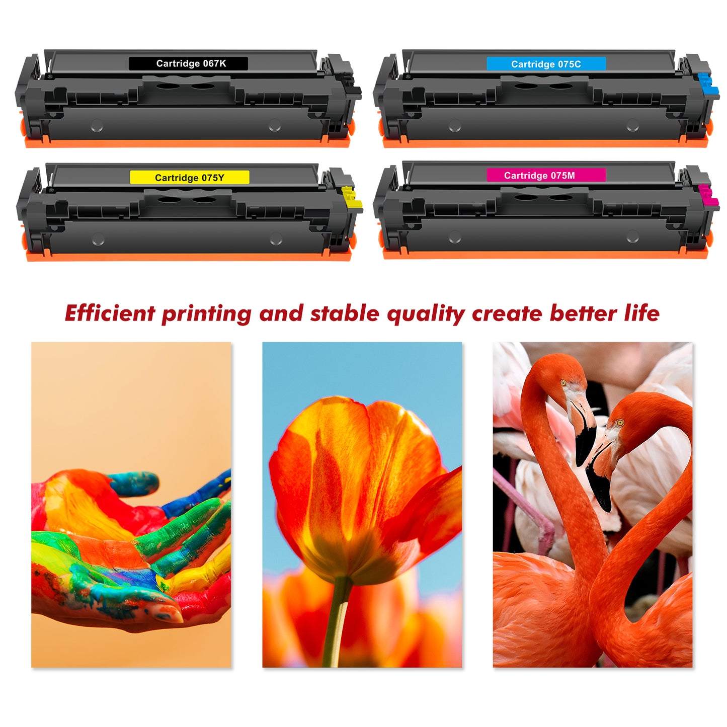 VIPINK Compatible for Canon 067 067H CRG-067 Toner Cartidge Canon ImageCLASS MF656Cdw LBP632Cdw MF653Cdw LBP633Cdw MF654Cdw MF650 LBP630 Series Printer 4-Pack (Black Cyan Yellow Magenta)