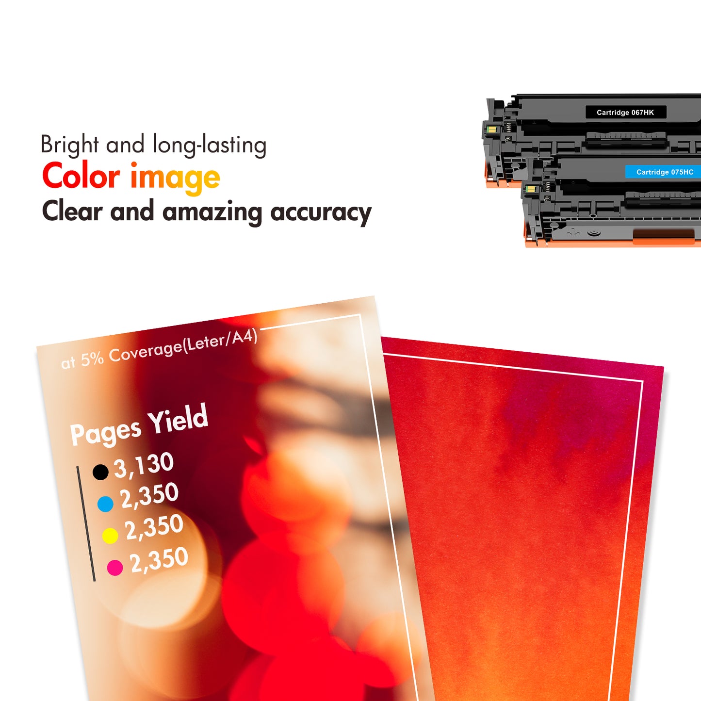 VIPINK Compatible for Canon 067H 067 CRG-067H Toner Cartidge Canon ImageCLASS MF656Cdw LBP632Cdw MF653Cdw LBP633Cdw MF654Cdw MF650 LBP630 High Yield Printer Ink 4-Pack (Black Cyan Yellow Magenta)