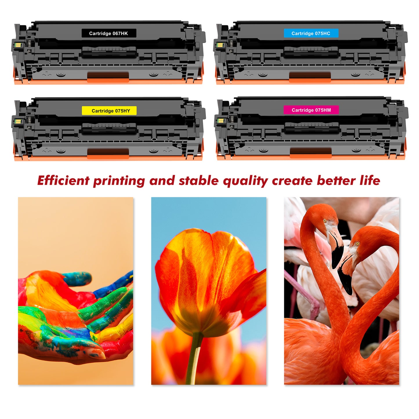 VIPINK Compatible for Canon 067H 067 CRG-067H Toner Cartidge Canon ImageCLASS MF656Cdw LBP632Cdw MF653Cdw LBP633Cdw MF654Cdw MF650 LBP630 High Yield Printer Ink 4-Pack (Black Cyan Yellow Magenta)