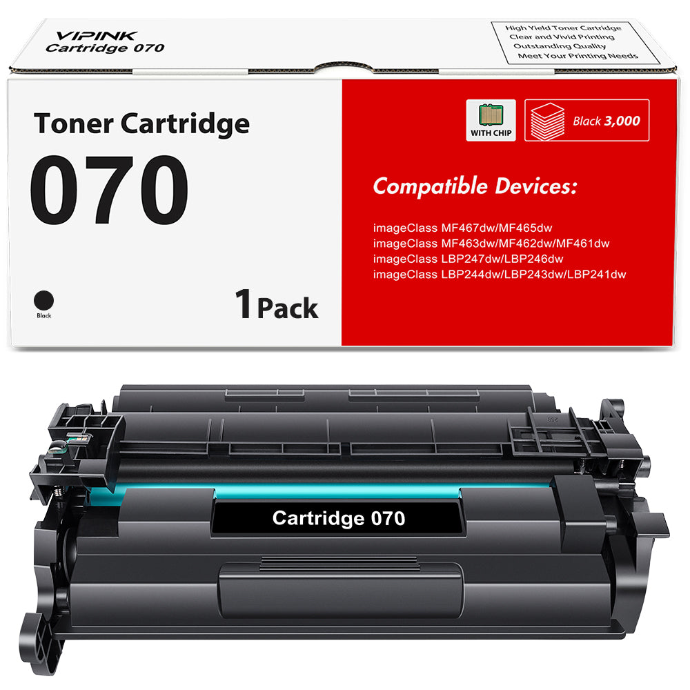 VIPink 070 Toner Cartridge Compatible for Canon 070 Cartridge 070 CRG070 CRG-070 imageCLASS MF465dw MF462dw LBP247dw LBP246dw Printer (Black,1-Pack)