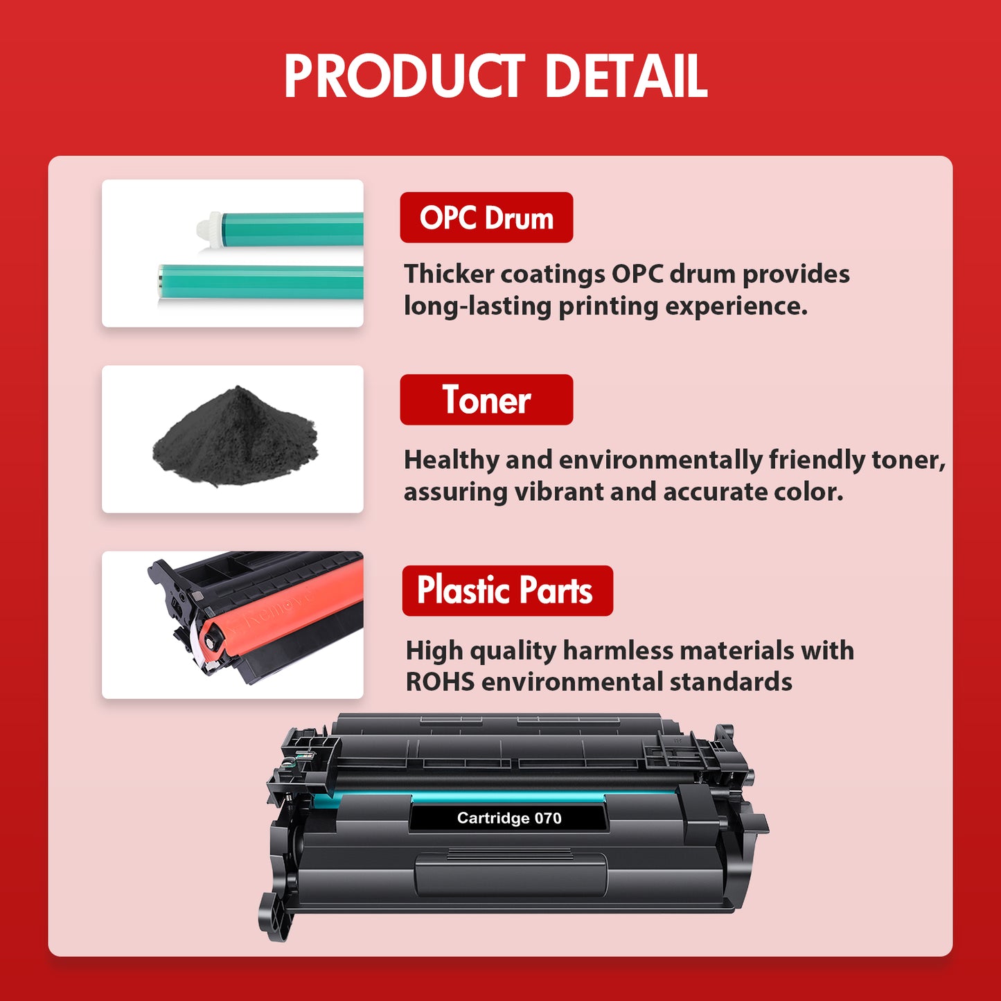 VIPink 070 Toner Cartridge Compatible for Canon 070 Cartridge 070 CRG070 CRG-070 imageCLASS MF465dw MF462dw LBP247dw LBP246dw Printer (Black,1-Pack)