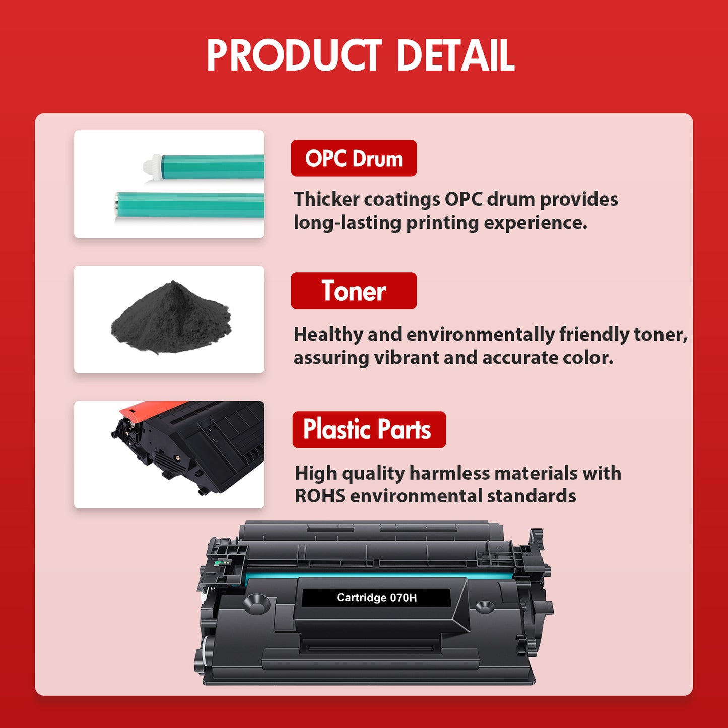 VIPink 070H Toner Cartridge Compatible for Canon 070H 070 Cartridge 070H CRG070H CRG-070H imageCLASS MF465dw MF462dw LBP247dw LBP246dw Printer (Black,2-Pack)