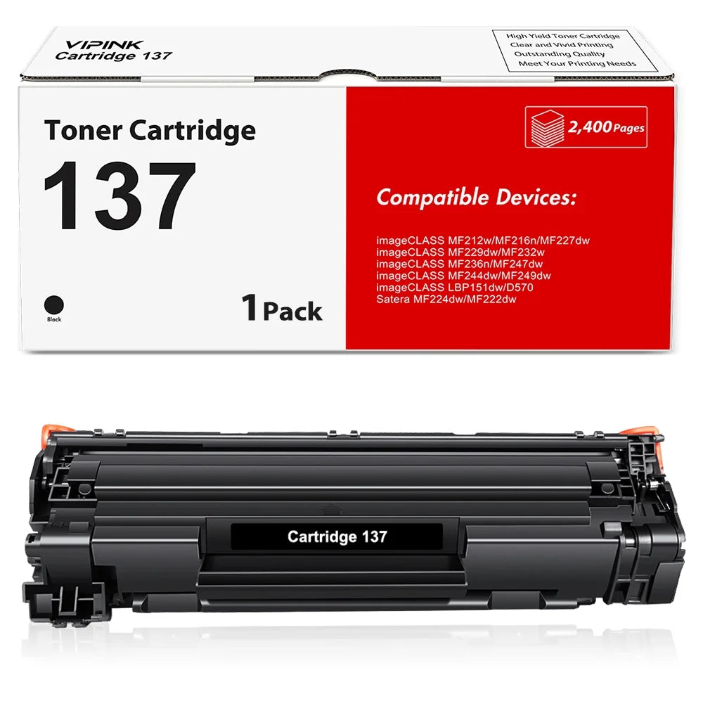 Cartidge 137 Toner Cartidge Compatible for Canon 137 Cartidge 137 imageCLASS MF232w MF236n MF244dw MF247dw D570 MF211 MF212w MF216n MF217w MF226dn (Black 1-PACK)