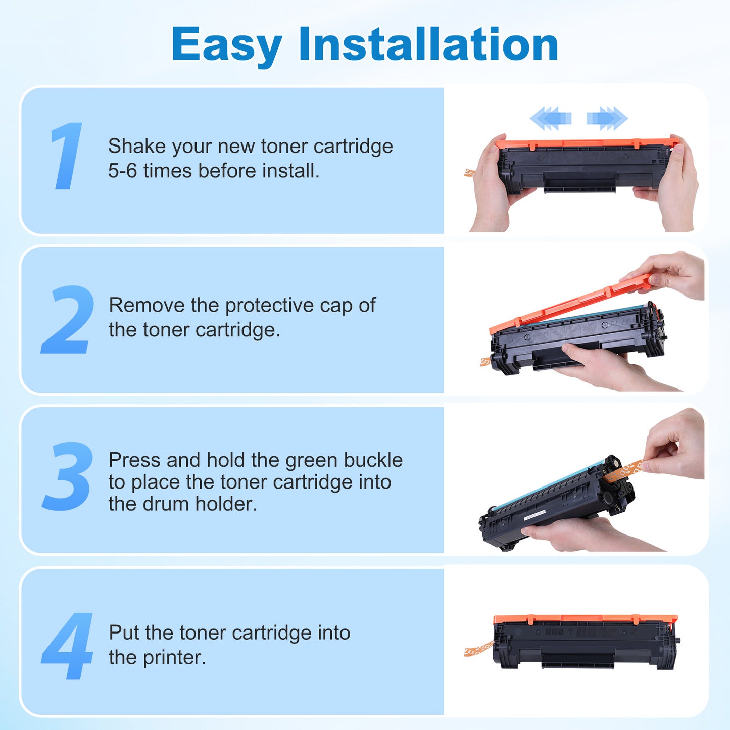 141A W1410A Toner Cartridge Black (With Chip) Compatible for HP 141A W1410A HP LaserJet MFP M140w M139w M110w Printer High Yield Ink (2 Packs)