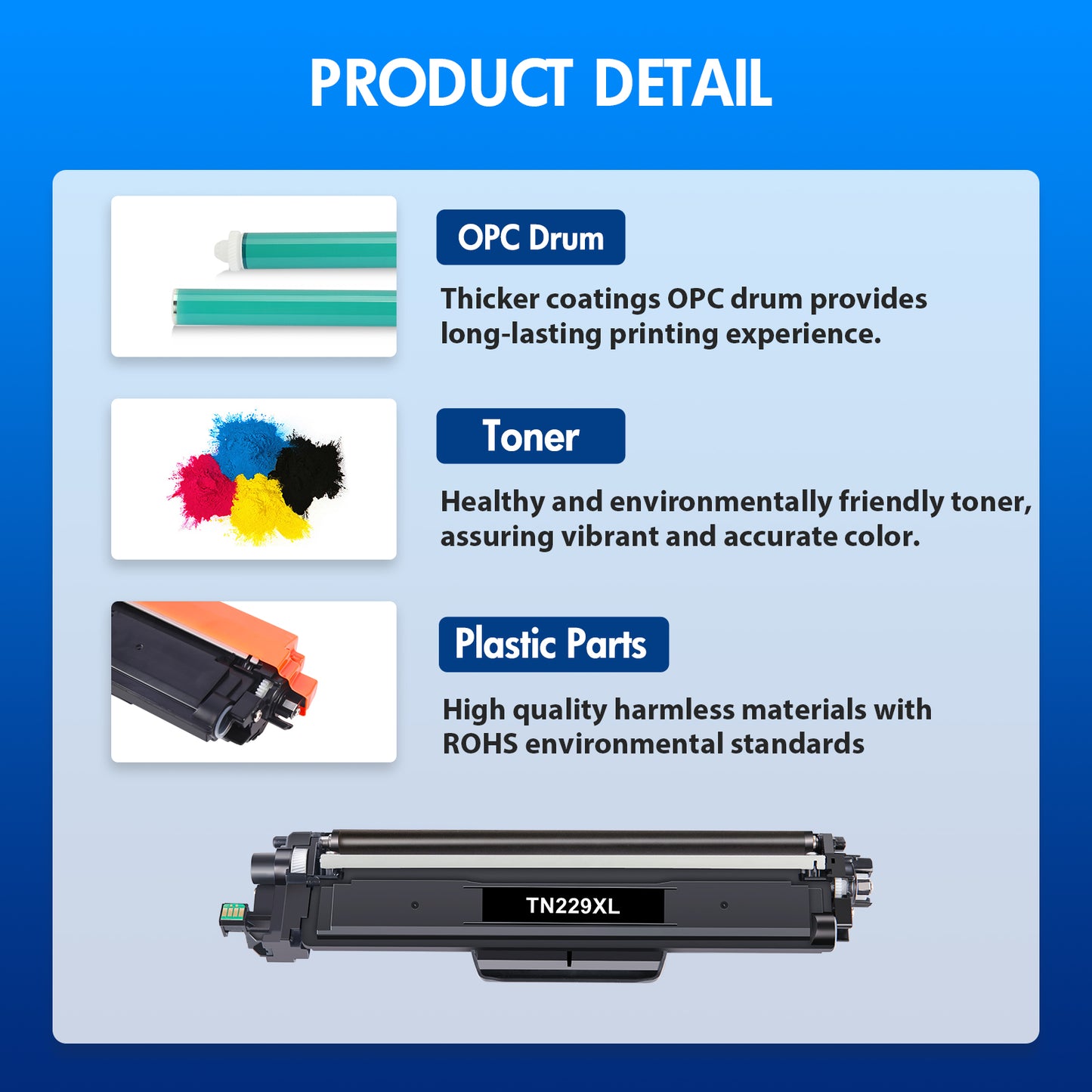 TN229XL Toner Cartridge Compatible for Brother TN229XL TN229 TN-229XL TN-229 for HL-L3280CDW HL-L3220CDW MFC-L3720CDW MFC-L3780CDW HL-L3300CDW Printer (BK/C/M/Y, 4-Pack)