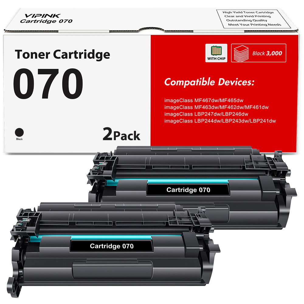 070 Black Toner Cartridge Compatible Replacement for Canon 070 CRG070 CRG-070 Toner Cartridge for MF465dw MF462dw LBP246dw LBP247dw Printer (2 Pack)