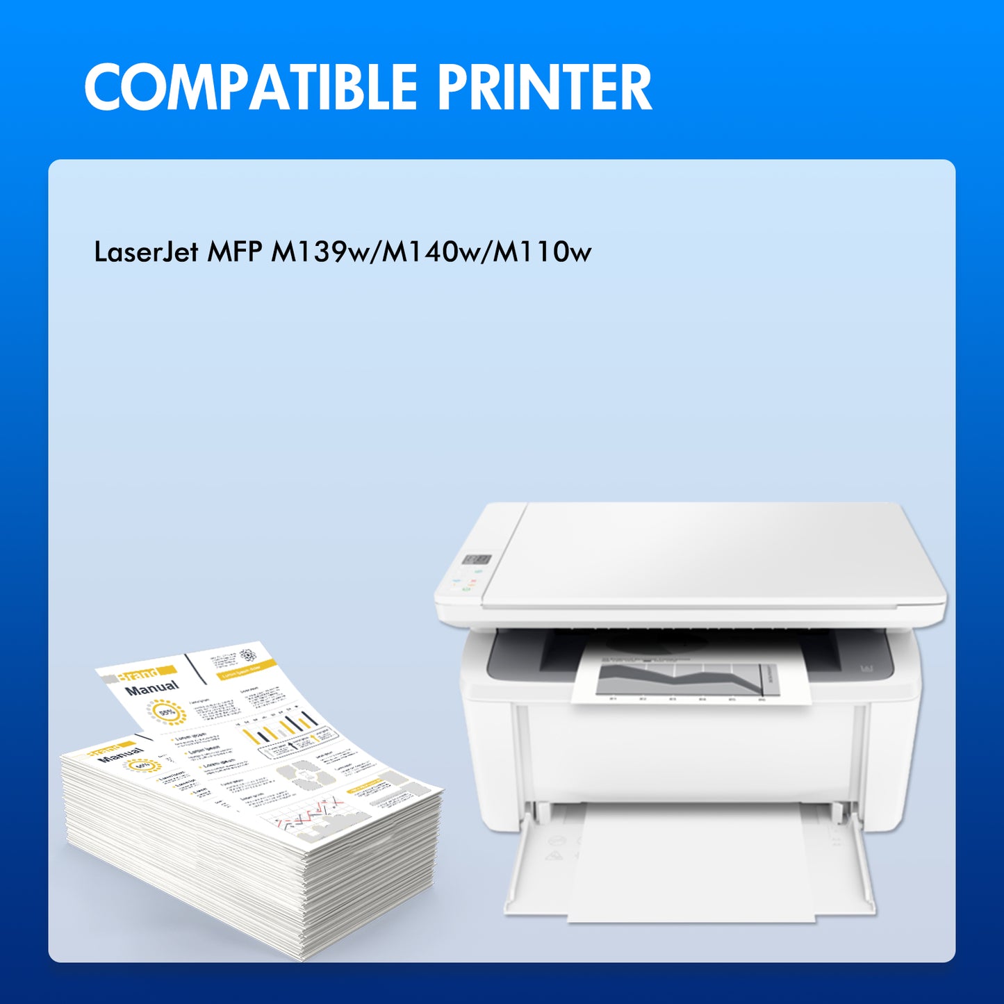 VIPink Compatible for HP 141A W1410A Black Toner Cartridge (With Chip) LaserJet M110w MFP M140w M139w Printer Ink (2-Pack)